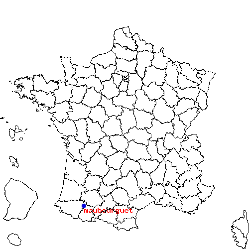 localisation sur le carte de maubourguet 