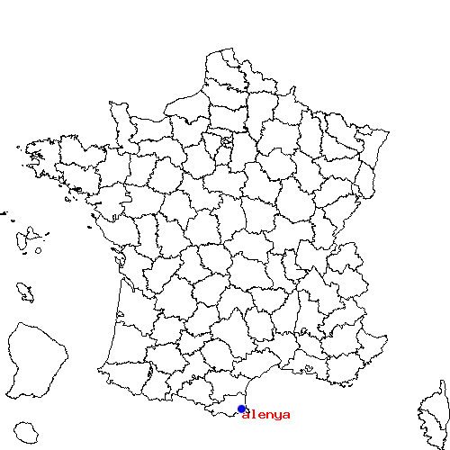 localisation sur le carte de alenya 