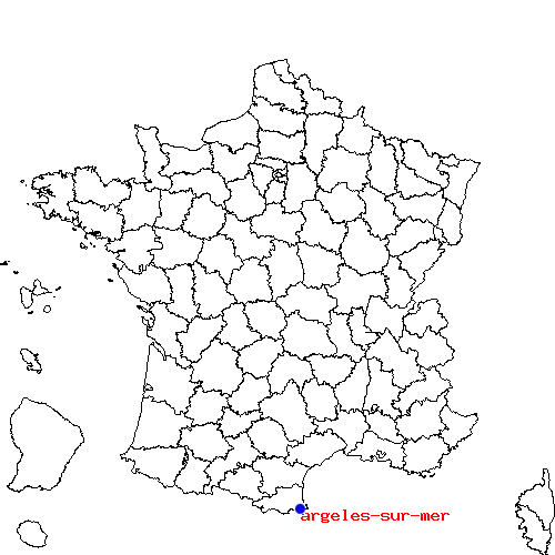 localisation sur le carte de argeles-sur-mer 