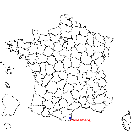 localisation sur le carte de cabestany 