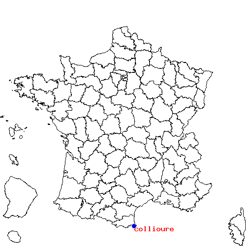 localisation sur le carte de collioure 