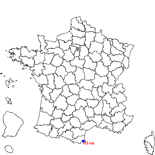 localisation sur le carte de elne 