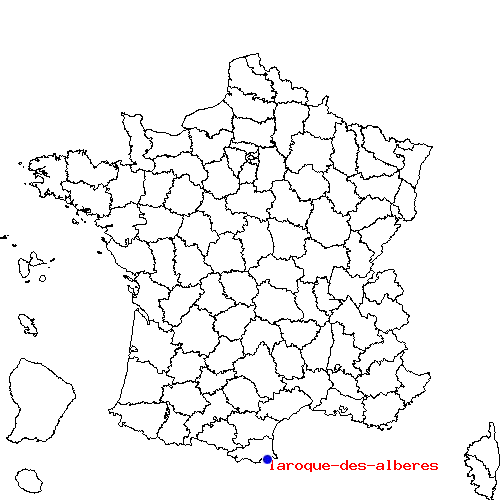 localisation sur le carte de laroque-des-alberes 