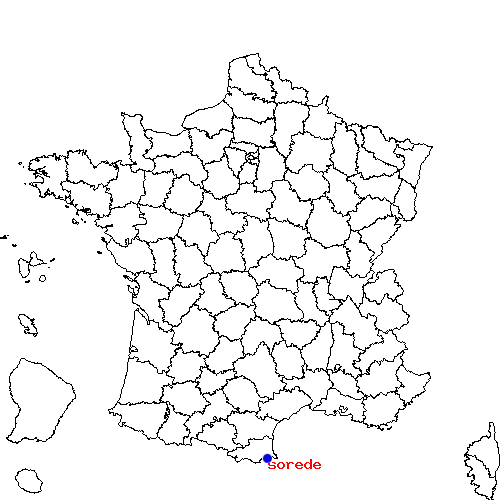 localisation sur le carte de sorede 