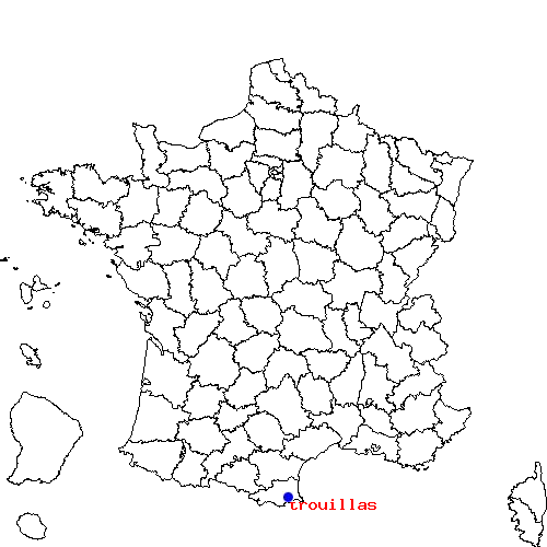 localisation sur le carte de trouillas 