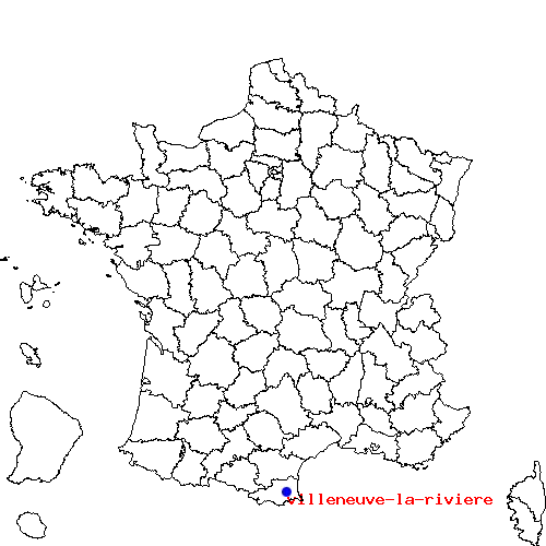 localisation sur le carte de villeneuve-la-riviere 