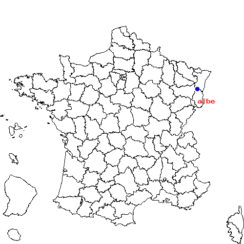 localisation sur le carte de albe 