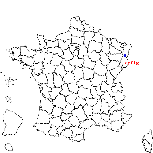 localisation sur le carte de epfig 