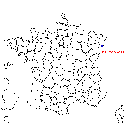 localisation sur le carte de hilsenheim 