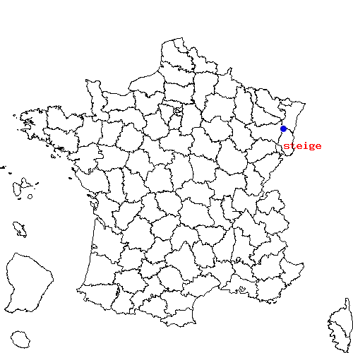 localisation sur le carte de steige 