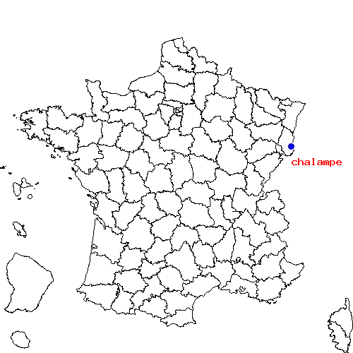 localisation sur le carte de chalampe 