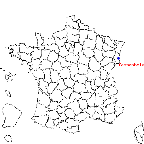 localisation sur le carte de fessenheim 