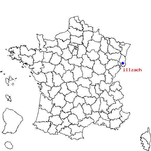 localisation sur le carte de illzach 