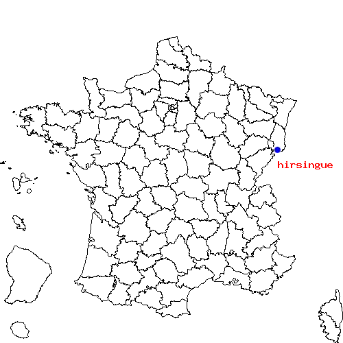 hirsingue sur la carte de France localisation sur le carte de hirsingue