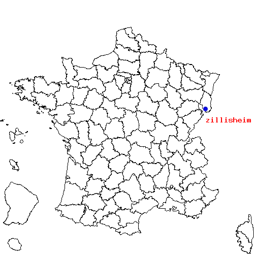 localisation sur le carte de zillisheim 