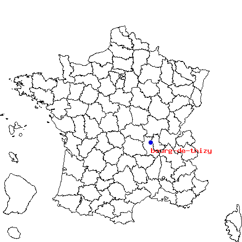 localisation sur le carte de bourg-de-thizy 