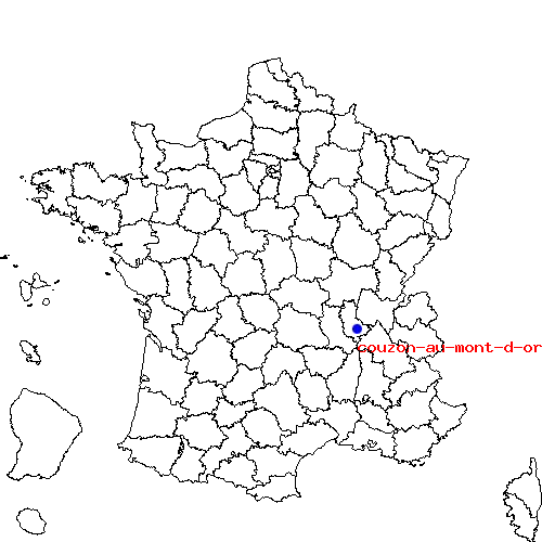 localisation sur le carte de couzon-au-mont-d-or 