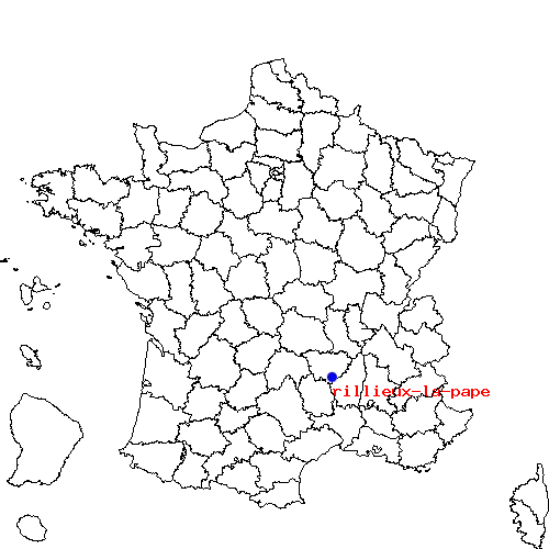 localisation sur le carte de rillieux-la-pape 