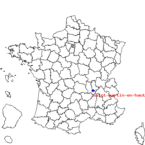 localisation sur le carte de saint-martin-en-haut 