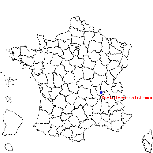 localisation sur le carte de fontaines-saint-martin 