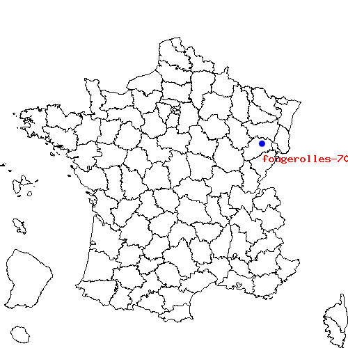 localisation sur le carte de fougerolles-70 