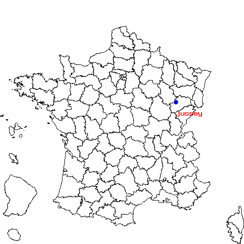 localisation sur le carte de jussey 