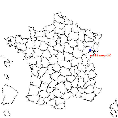 localisation sur le carte de melisey-70 