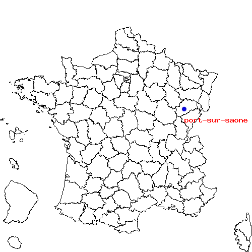 localisation sur le carte de port-sur-saone 