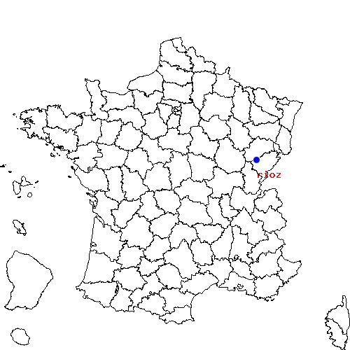 localisation sur le carte de rioz 