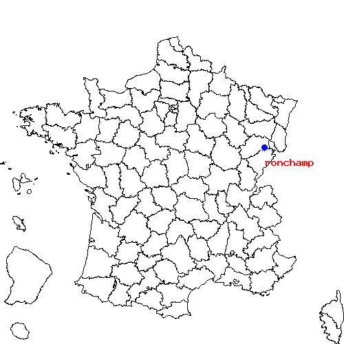 localisation sur le carte de ronchamp 