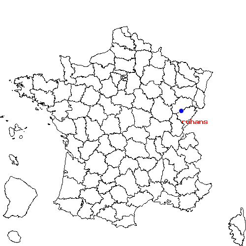 localisation sur le carte de ruhans 