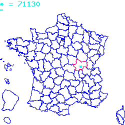 localisation sur le carte de Neuvy-Grandchamp 71130