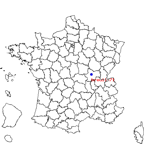 localisation sur le carte de breuil-71 