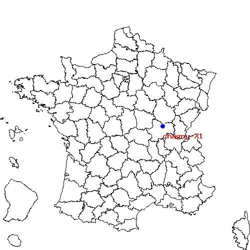 localisation sur le carte de chagny-71 