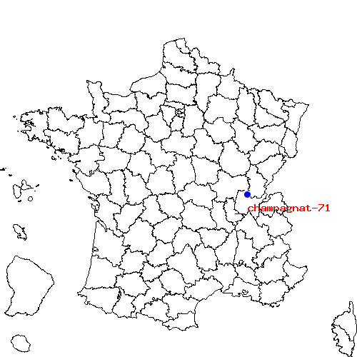 localisation sur le carte de champagnat-71 