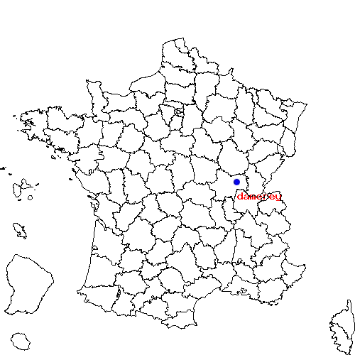 localisation sur le carte de damerey 