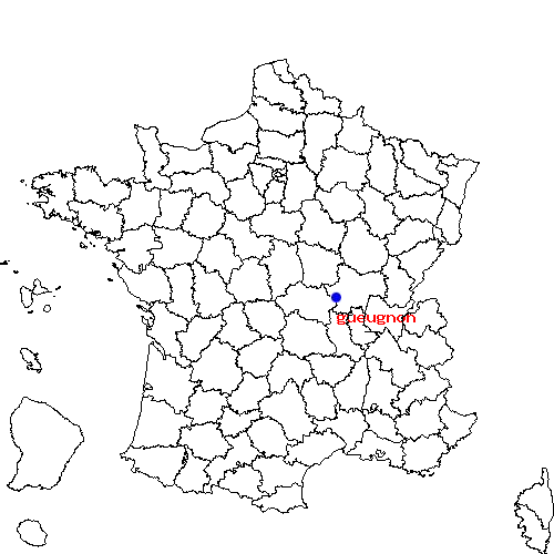localisation sur le carte de gueugnon 