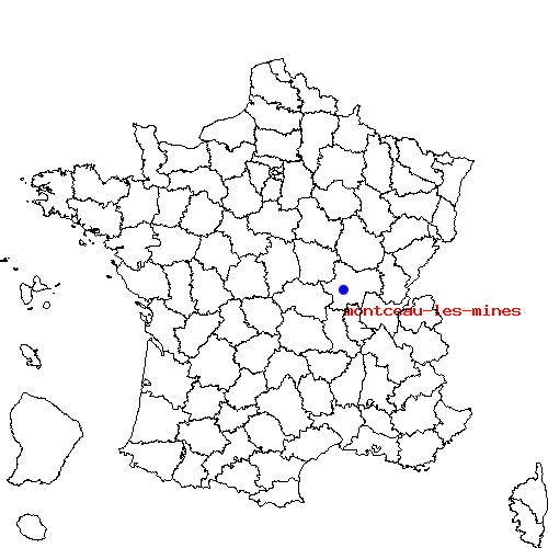 localisation sur le carte de montceau-les-mines 