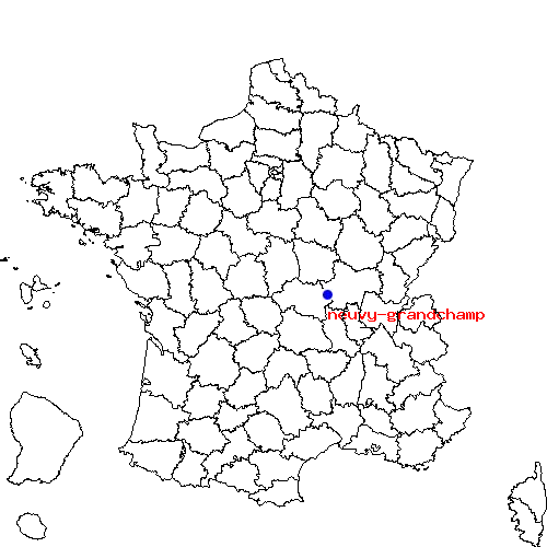 localisation sur le carte de neuvy-grandchamp 