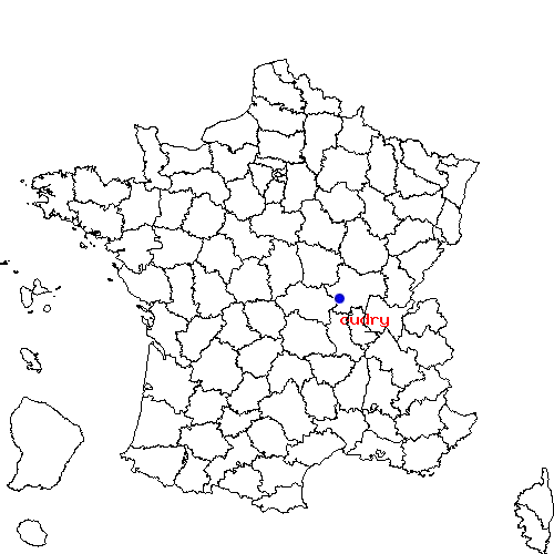 localisation sur le carte de oudry 