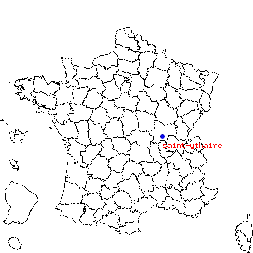 localisation sur le carte de saint-ythaire 