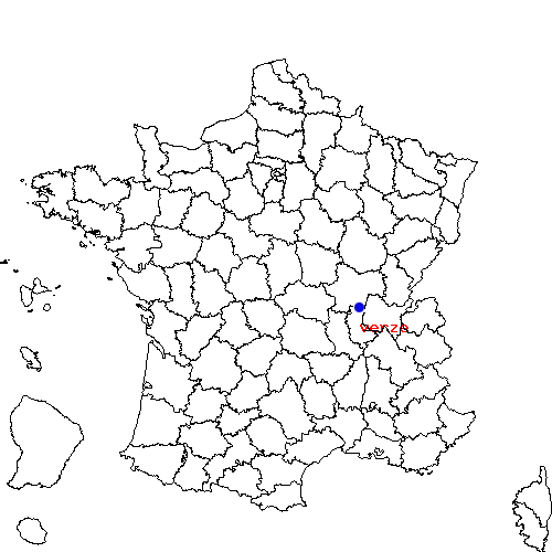 localisation sur le carte de verze 