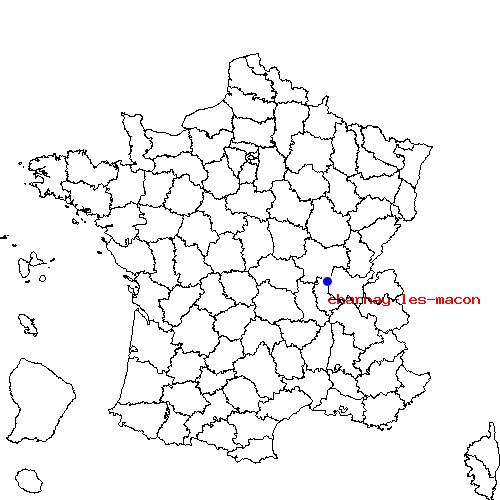 localisation sur le carte de charnay-les-macon 