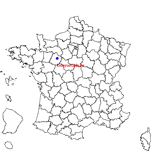 localisation sur le carte de bonnetable 