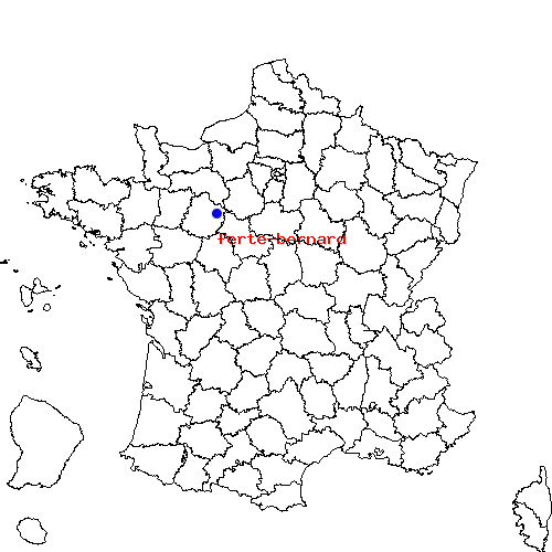 localisation sur le carte de ferte-bernard 