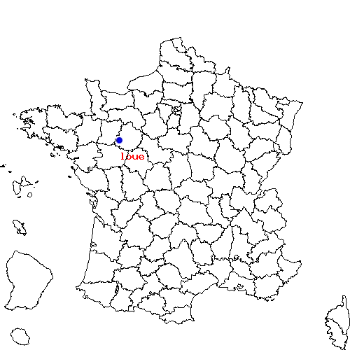 localisation sur le carte de loue 