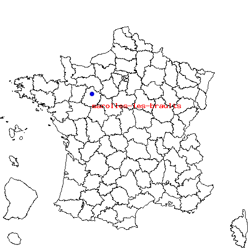 localisation sur le carte de marolles-les-braults 
