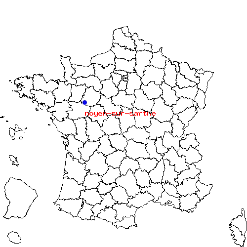 localisation sur le carte de noyen-sur-sarthe 