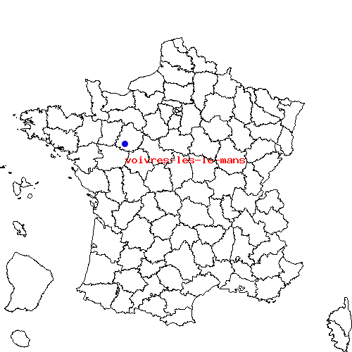 localisation sur le carte de voivres-les-le-mans 