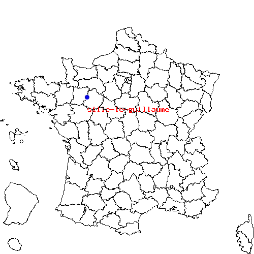 localisation sur le carte de sille-le-guillaume 